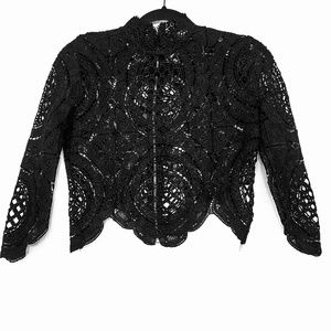 Black Lace Crop Top